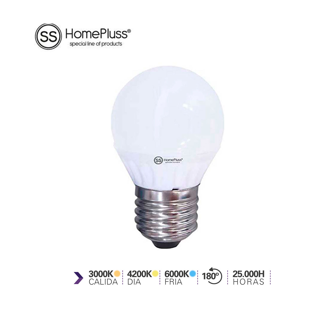 Autocomplacencia veredicto Modernizar Lámpara Esférica led 7.5 W 710Lm E27 HomePluss - Bazar Corona Todo Hogar