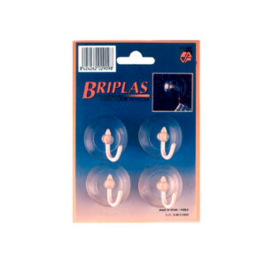 Colgadores ventosas blanco transparente Briplas