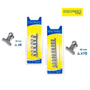 Pinzas plateadas Escribo distintos tamaños