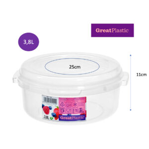 Taper redondo Elba micro natural Ø 24 x 11 cm (3,8L) Great Plastic