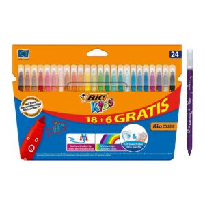 Rotuladores couleur 18+6 ultra lavables Kids Bic