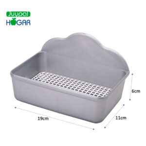 Estropajero de plástico gris 19x11x6cm Juypal hogar