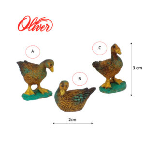 Figuras Patos para belén navideño 2x3cm Oliver 3 modelos para elegir