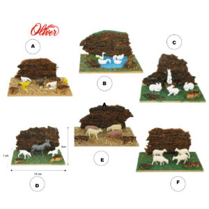 Corral para belén navideño 11x7x5cm Oliver