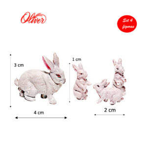 Figuras de Belén Crias de conejo Oliver set 4uds