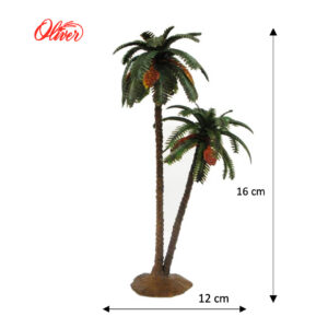 Palmera doble patinada para belén navideño Oliver