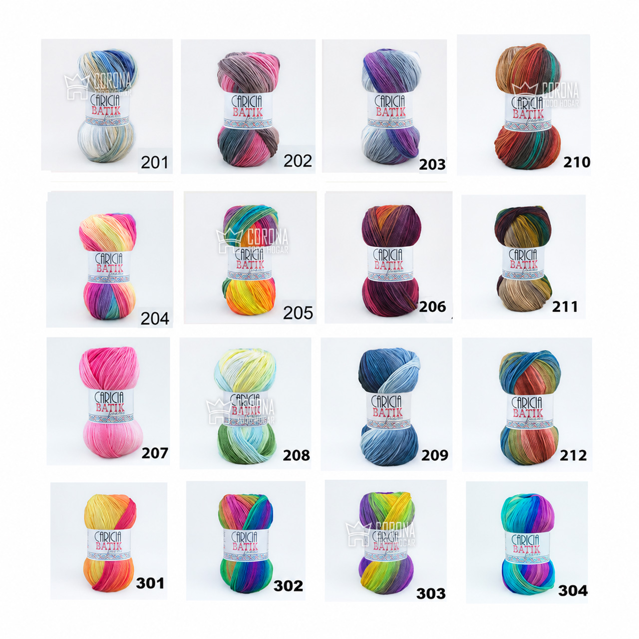 Lana Ovillo Caricia New Batik Fusion 75 g – Multicolor, 270 m y variedad de colores