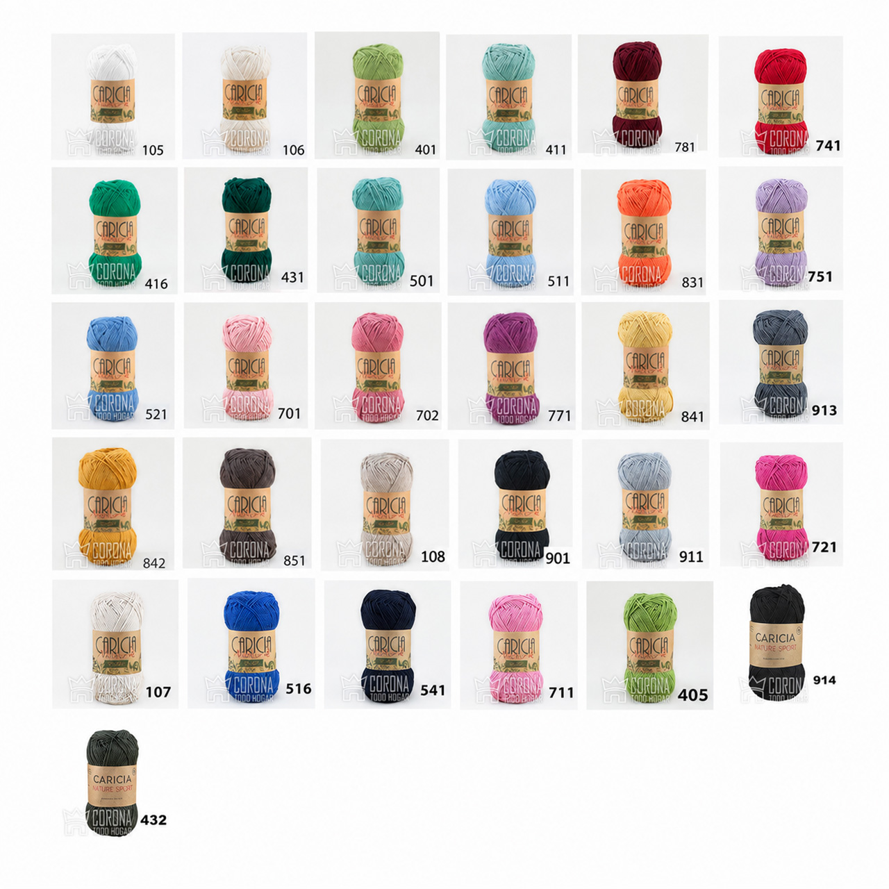 Lana Ovillo Caricia Nature Sport 100gr variedad de colores