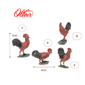 Figuras Gallos para belén navideño 4x5cm Oliver 4 modelos para elegir
