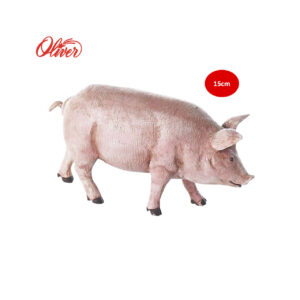 Figura de Cerdo patinado para belén navideño 15cm Oliver