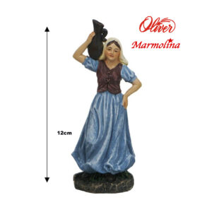 Figura de samaritana Marmolina para belén navideño 12cm Oliver