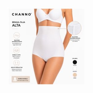 Braga faja alta reductora silueta doble capa con silicona 2808 Channo