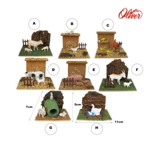 Corralitos para belén navideño 11x7x5cm Oliver