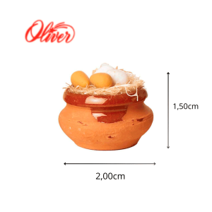 Vasija con huevos para belén navideño Oliver