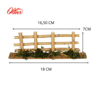 Valla madera18x7cm para belén navideño Oliver