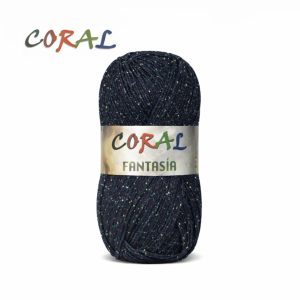 Ovillo de hilo Coral Fantasía metalizado 95% acrílico – Colores tendencia y efecto brillo