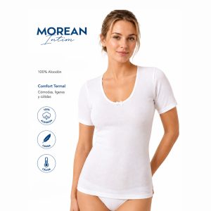 Camiseta de Manga Corta Térmica 100% Algodón – Modelo 8650 Morean Intim
