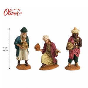 Set de 3 Reyes Magos Adorando Oliver 9 cm – Durexina Hebreo