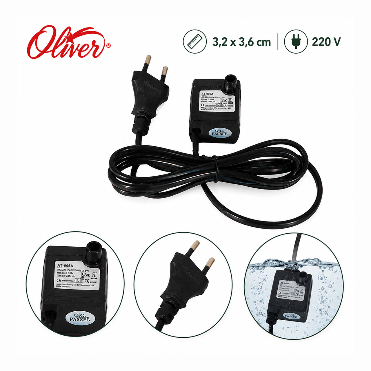 bomba-agua-oliver-complementos-navidad-corona-todo-hogar Bomba de Agua Oliver 3,2 x 3,6 cm 220 V para Belén