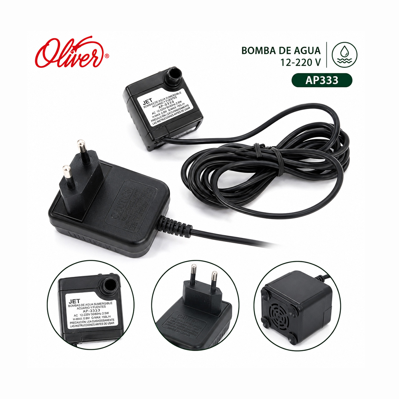 bomba-de-agua-12-220-ap333-oliver-corona-todo-hogar Bomba de Agua Oliver AP333 12-220 V para Belén