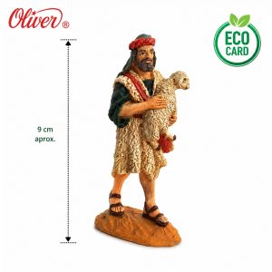 Figura Pastor con Cordero Oliver 9 cm – Durexina Hebreo Eco Card