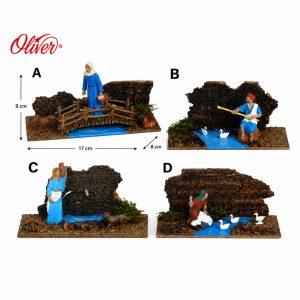 Figuras y Animales con Río Oliver 7 cm para Belén