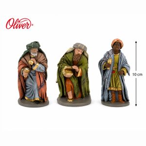 Reyes Magos Adorando Oliver 10 cm Marmolina | Belén