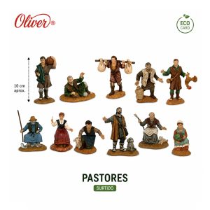 Surtido de Figuras de Pastores Oliver 10 cm – Durexina sin Tela Eco Card